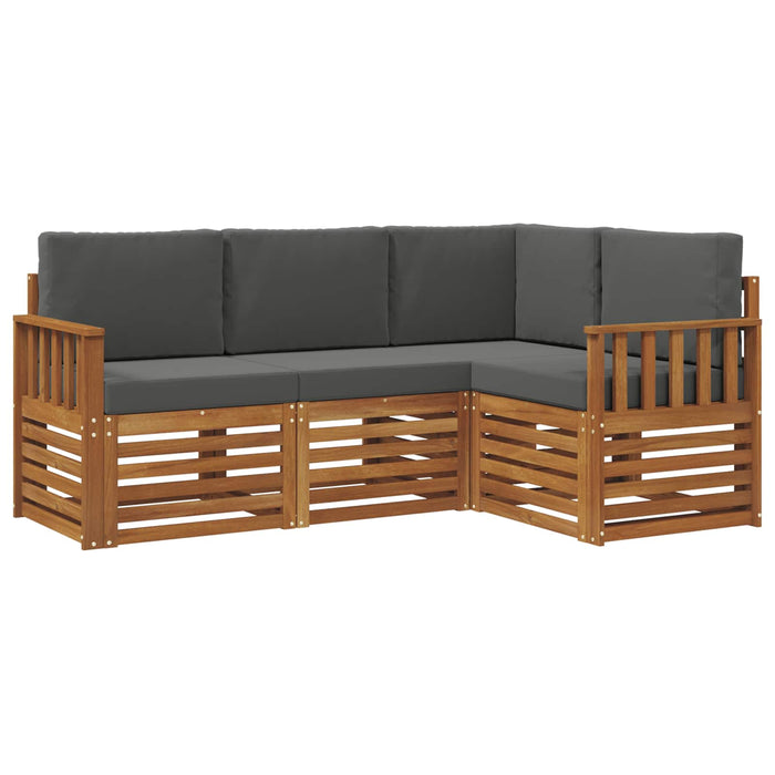 Seturi de canapele cu pernă 4 pcs Natural și Antracit - WALTI WALTI