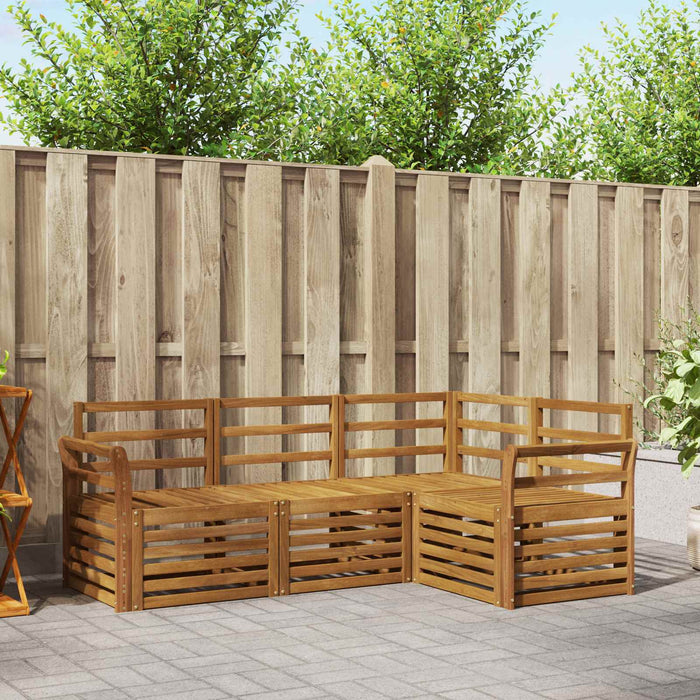 Seturi de canapele 4 pcs natural Lemn Solid de Acacia - WALTI WALTI