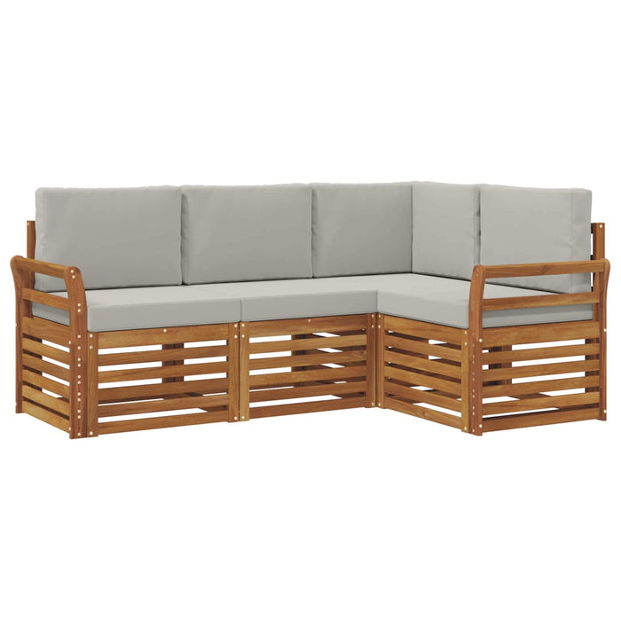 Seturi de canapele cu pernă 4 pcs Gri natural și deschis - WALTI WALTI