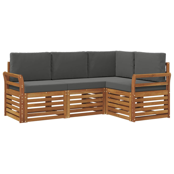 Seturi de canapele cu pernă 4 pcs Natural și Antracit - WALTI WALTI