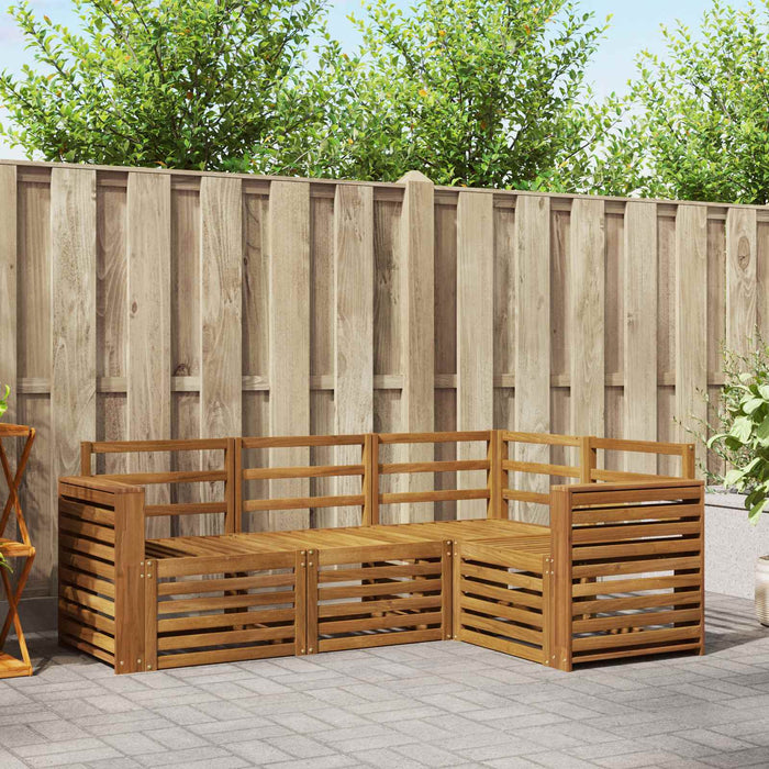 Seturi de canapele 4 pcs natural Lemn Solid de Acacia - WALTI WALTI