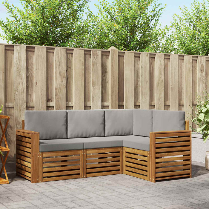 Seturi de canapele cu pernă 4 pcs Gri natural și deschis - WALTI WALTI