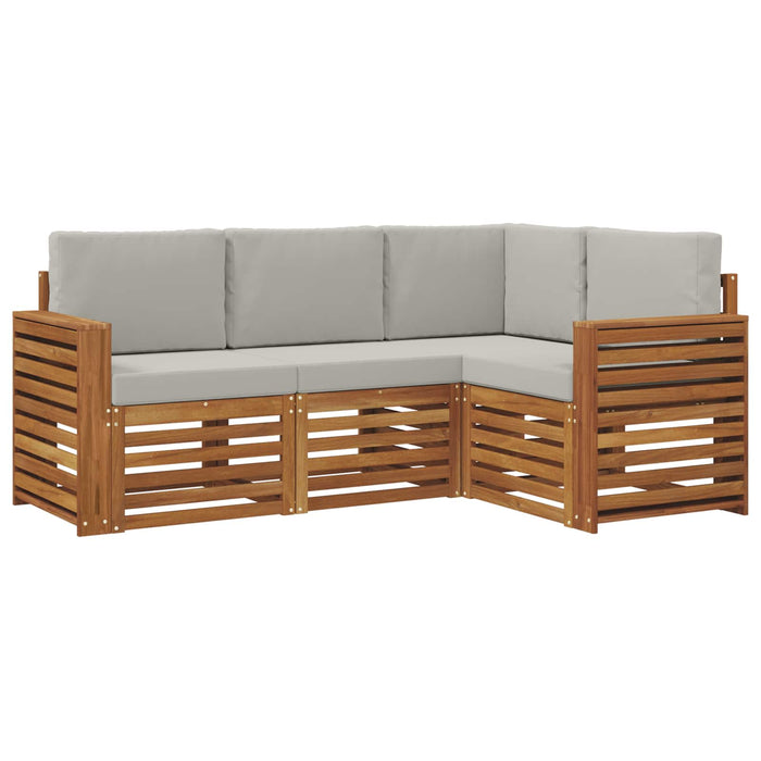 Seturi de canapele cu pernă 4 pcs Gri natural și deschis - WALTI WALTI