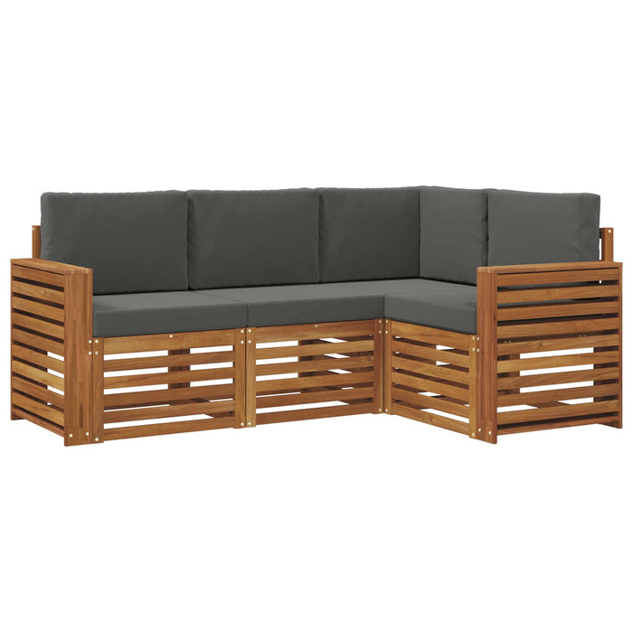 Seturi de canapele cu pernă 4 pcs Natural și Antracit - WALTI WALTI