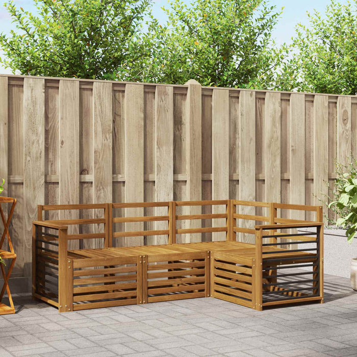 Seturi de canapele 4 pcs natural Lemn Solid de Acacia - WALTI WALTI