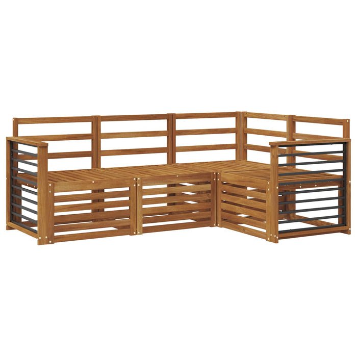 Seturi de canapele 4 pcs natural Lemn Solid de Acacia - WALTI WALTI