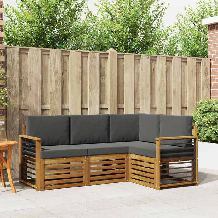 Seturi de canapele cu pernă 4 pcs Natural și Antracit - WALTI WALTI