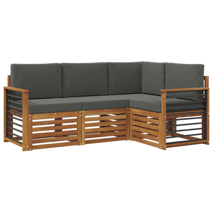 Seturi de canapele cu pernă 4 pcs Natural și Antracit - WALTI WALTI