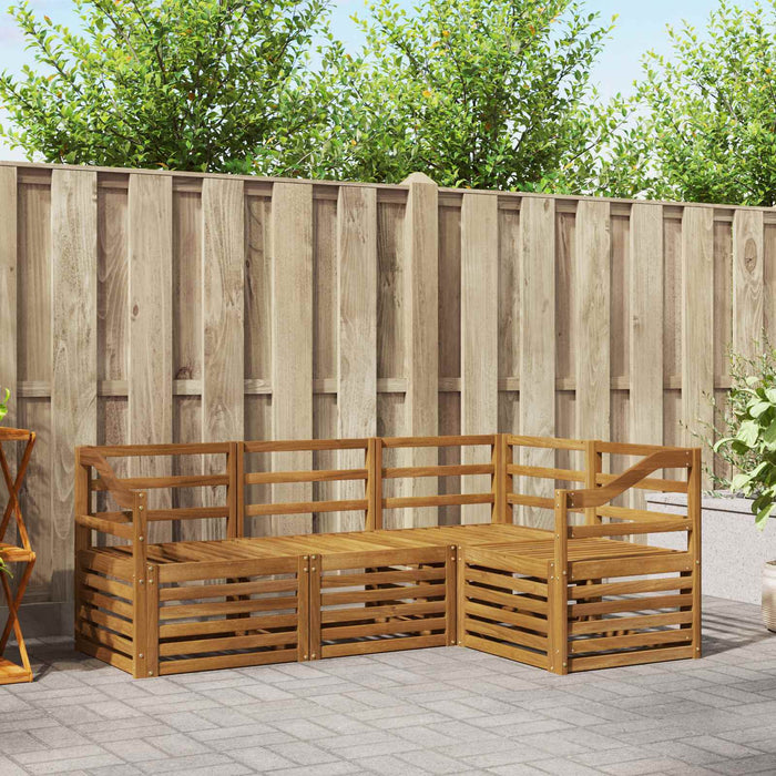 Seturi de canapele 4 pcs natural Lemn Solid de Acacia - WALTI WALTI