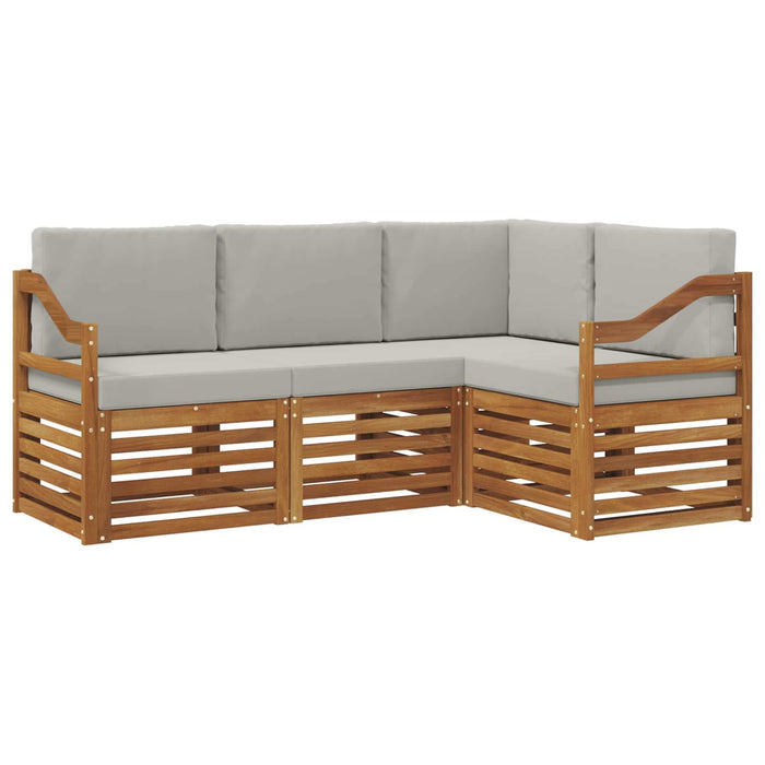 Seturi de canapele cu pernă 4 pcs Gri natural și deschis - WALTI WALTI