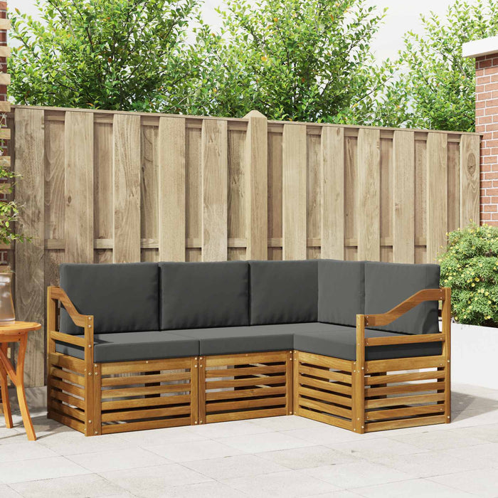 Seturi de canapele cu pernă 4 pcs Natural și Antracit - WALTI WALTI