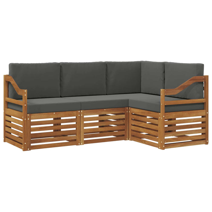 Seturi de canapele cu pernă 4 pcs Natural și Antracit - WALTI WALTI