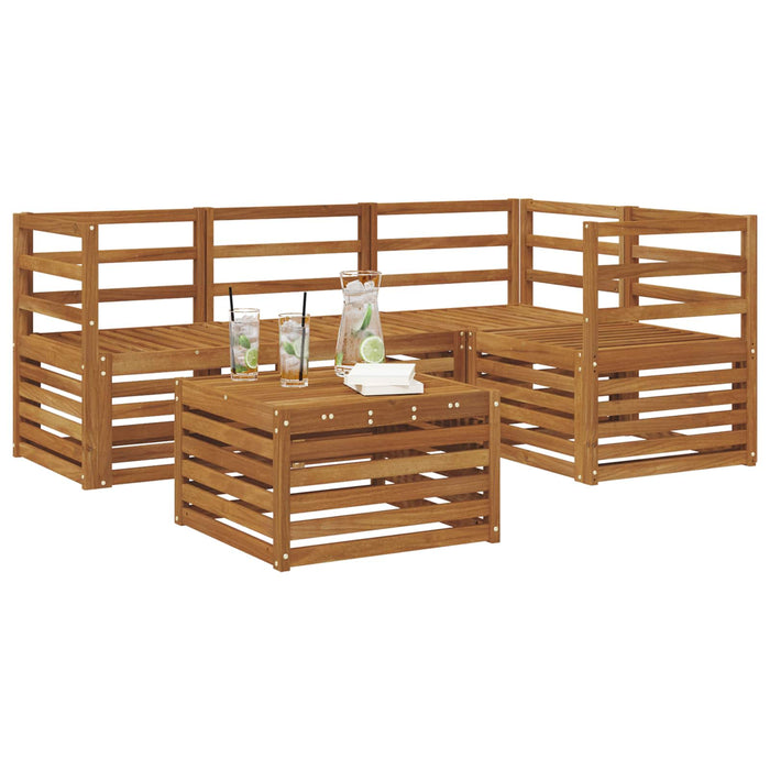 Seturi de canapele 5 pcs natural Lemn Solid de Acacia - WALTI WALTI