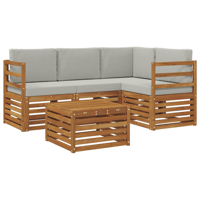 Seturi de canapele cu pernă 5 pcs Gri natural și deschis - WALTI WALTI