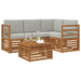 Seturi de canapele cu pernă 5 pcs Gri natural și deschis - WALTI WALTI