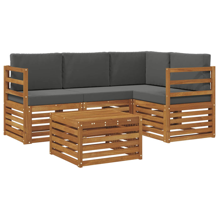 Seturi de mobilier 5 pcs Natural și Antracit Lemn compozit - WALTI WALTI