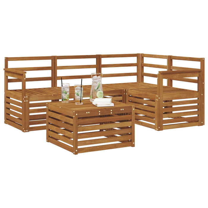 Set de canapele de exterior 5 pcs natural Lemn Solid de Acacia - WALTI WALTI
