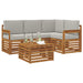 Seturi de mobilier 5 pcs Gri natural și deschis Lemn compozit - WALTI WALTI