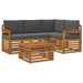 Seturi de mobilier 5 pcs Natural și Antracit Lemn compozit - WALTI WALTI
