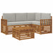Seturi de mobilier 5 pcs Gri natural și deschis Lemn compozit - WALTI WALTI