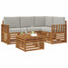 Seturi de mobilier 5 pcs Gri natural și deschis Lemn compozit - WALTI WALTI