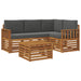 Seturi de mobilier 5 pcs Natural și Antracit Lemn compozit - WALTI WALTI
