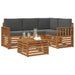 Seturi de mobilier 5 pcs Natural și Antracit Lemn compozit - WALTI WALTI