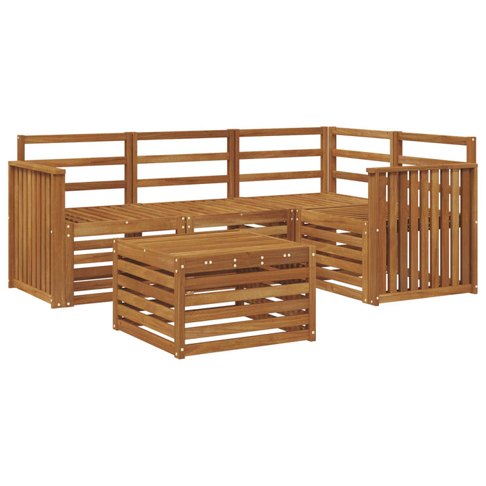 Set de canapele de exterior 5 pcs natural Lemn Solid de Acacia - WALTI WALTI
