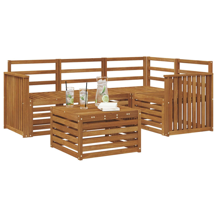 Set de canapele de exterior 5 pcs natural Lemn Solid de Acacia - WALTI WALTI
