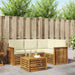Seturi de mobilier cu pernă 5 pcs Natural și Crem Lemn compozit - WALTI WALTI