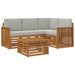 Seturi de mobilier 5 pcs Gri natural și deschis Lemn compozit - WALTI WALTI