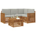 Seturi de mobilier 5 pcs Gri natural și deschis Lemn compozit - WALTI WALTI