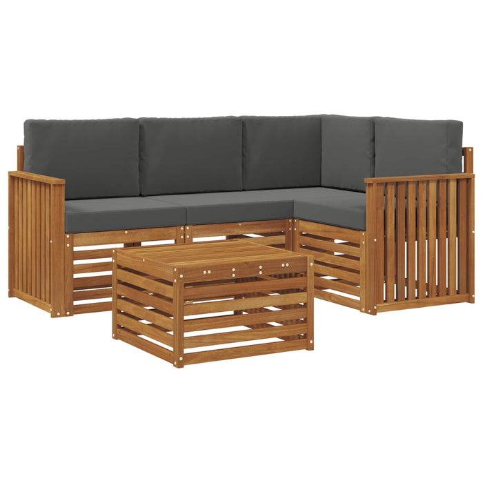 Seturi de mobilier 5 pcs Natural și Antracit Lemn compozit - WALTI WALTI