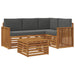 Seturi de mobilier 5 pcs Natural și Antracit Lemn compozit - WALTI WALTI