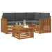 Seturi de mobilier 5 pcs Natural și Antracit Lemn compozit - WALTI WALTI