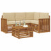 Seturi de canapele 5 pcs Natural și Bej Lemn Solid de Acacia - WALTI WALTI