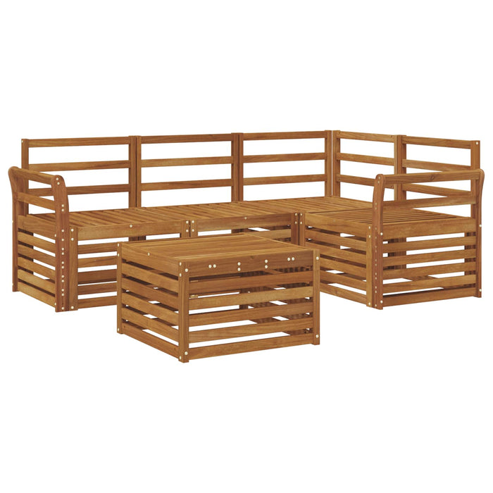 Set de canapele de exterior 5 pcs natural Lemn Solid de Acacia - WALTI WALTI