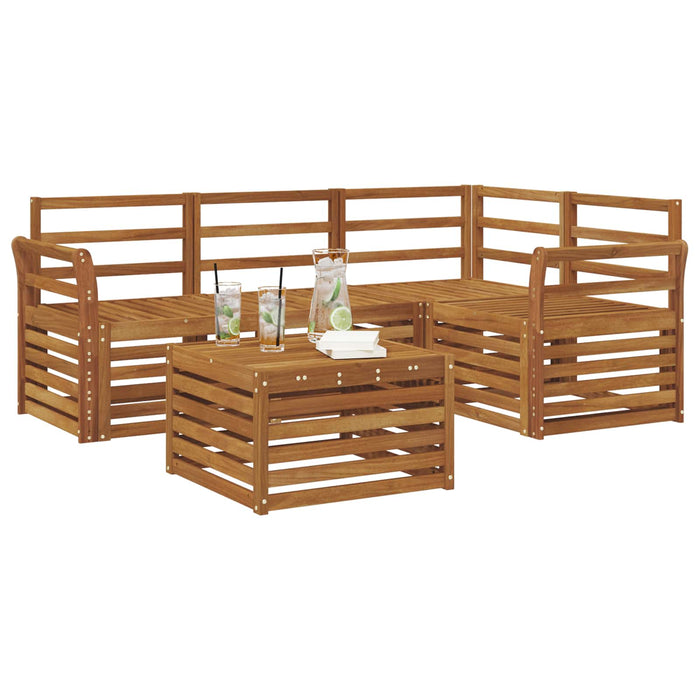 Set de canapele de exterior 5 pcs natural Lemn Solid de Acacia - WALTI WALTI