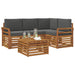 Seturi de mobilier 5 pcs Natural și Antracit Lemn compozit - WALTI WALTI