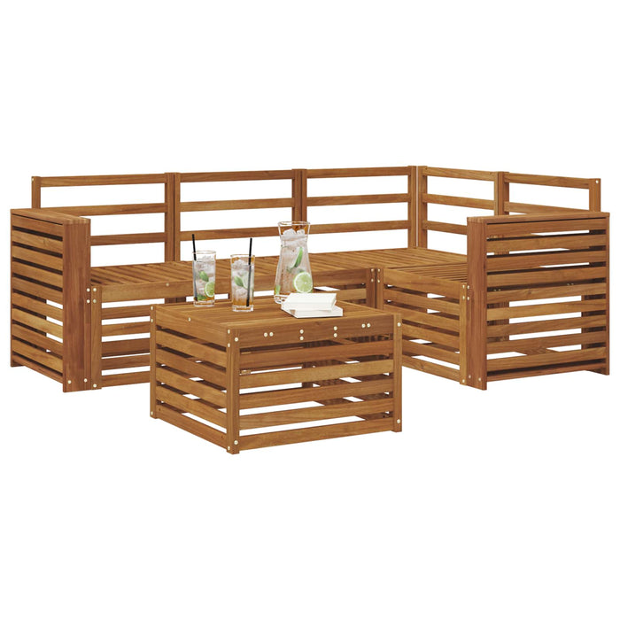 Set de canapele de exterior 5 pcs natural Lemn Solid de Acacia - WALTI WALTI