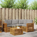 Seturi de mobilier 5 pcs Gri natural și deschis Lemn compozit - WALTI WALTI