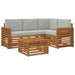 Seturi de mobilier 5 pcs Gri natural și deschis Lemn compozit - WALTI WALTI