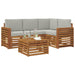 Seturi de mobilier 5 pcs Gri natural și deschis Lemn compozit - WALTI WALTI
