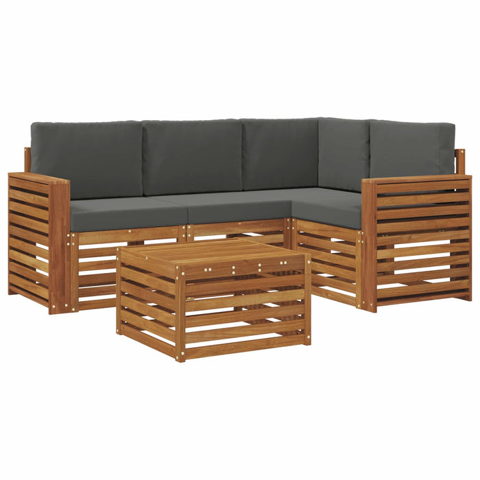 Seturi de mobilier 5 pcs Natural și Antracit Lemn compozit - WALTI WALTI
