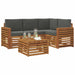 Seturi de mobilier 5 pcs Natural și Antracit Lemn compozit - WALTI WALTI