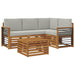 Seturi de mobilier 5 pcs Gri natural și deschis Lemn compozit - WALTI WALTI
