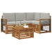 Seturi de mobilier 5 pcs Gri natural și deschis Lemn compozit - WALTI WALTI