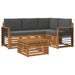 Seturi de mobilier 5 pcs Natural și Antracit Lemn compozit - WALTI WALTI