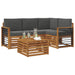 Seturi de mobilier 5 pcs Natural și Antracit Lemn compozit - WALTI WALTI