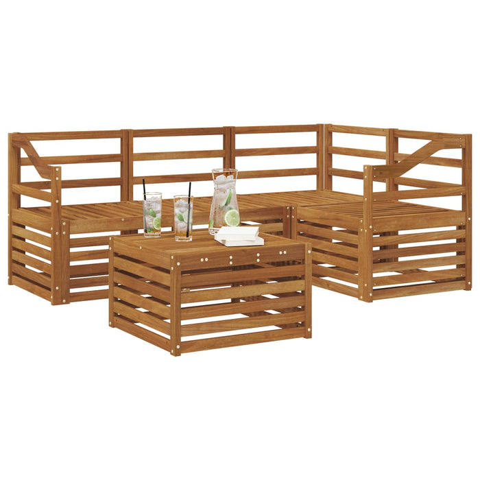 Set de canapele de exterior 5 pcs natural Lemn Solid de Acacia - WALTI WALTI